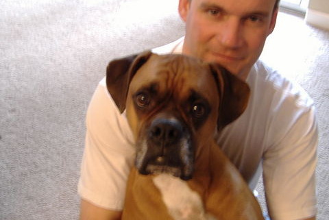 my husband and beau the boxer