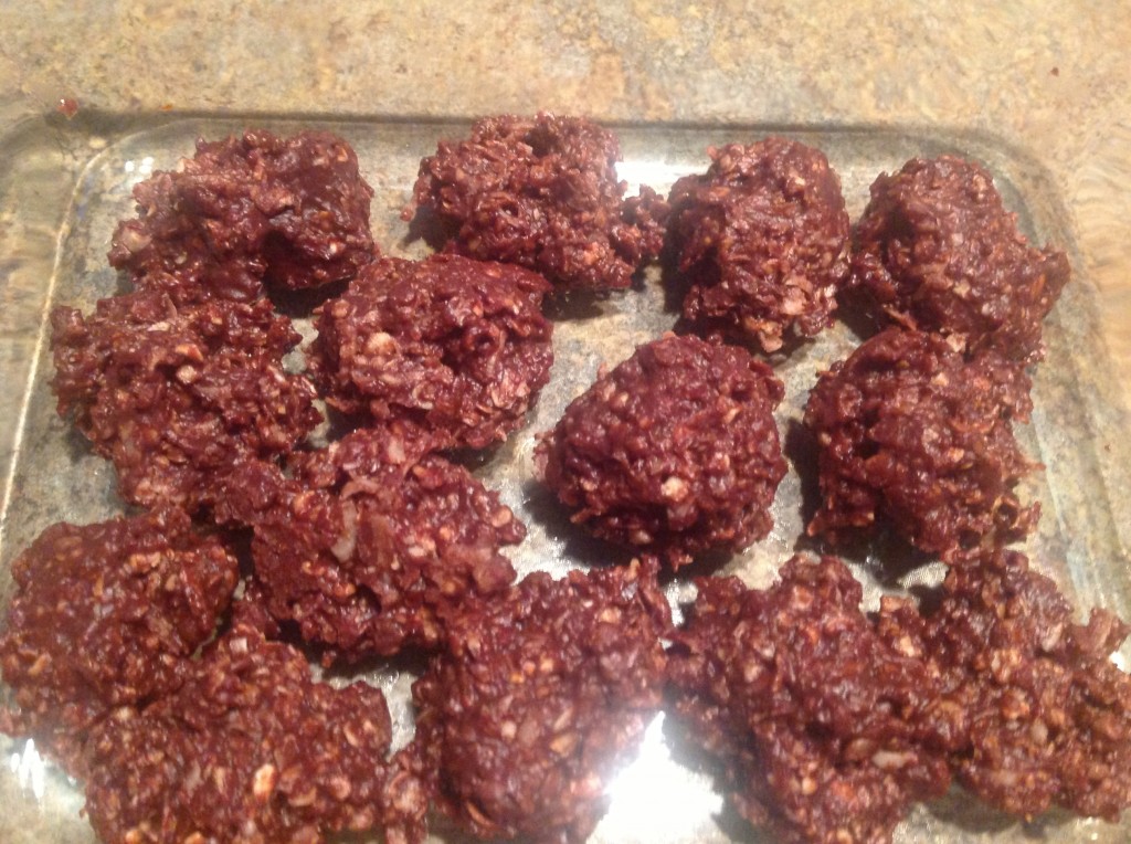 Fudgy No Bake Chocolate Almond Butter Oatmeal Cookies