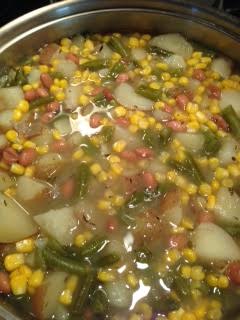 Potato, Corn and Bean Soup