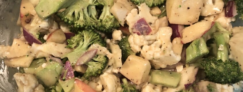 Broccoli Cauliflower Apple Salad recipe salad