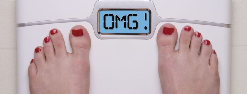 OMG-Painted toes on Weigh Scale
