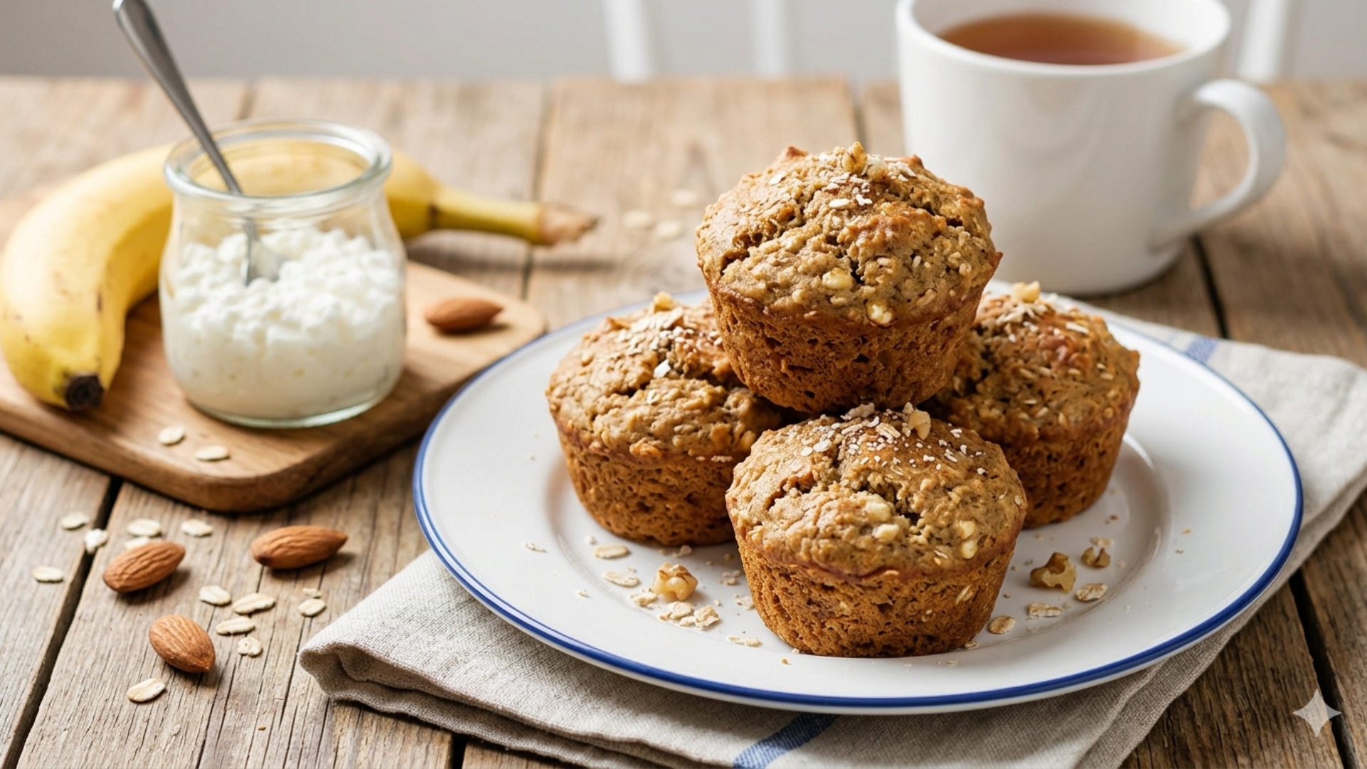 Banana Cottage Cheese Muffins