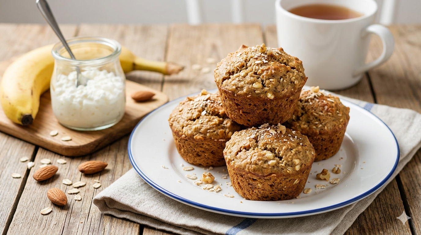 You are currently viewing Banana Cottage Cheese Muffins